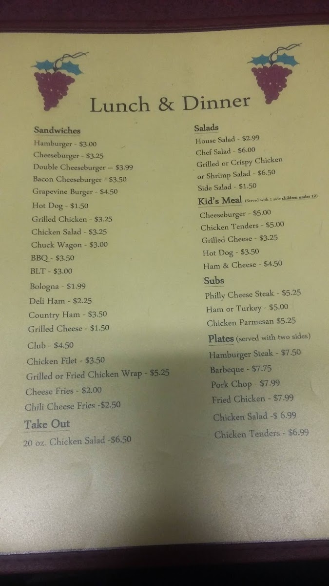 Menu Grapevine Cafe-2